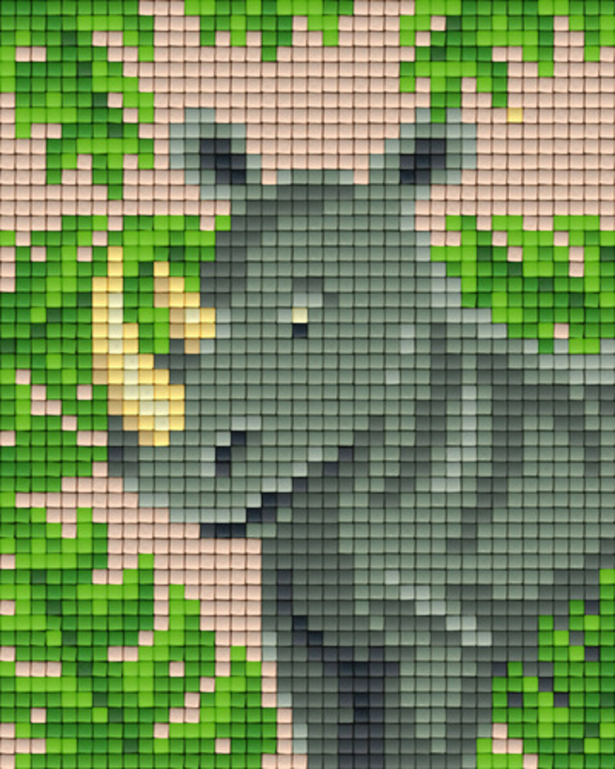 Rhino One [1] Baseplate PixelHobby Mini-mosaic Art Kits image 0